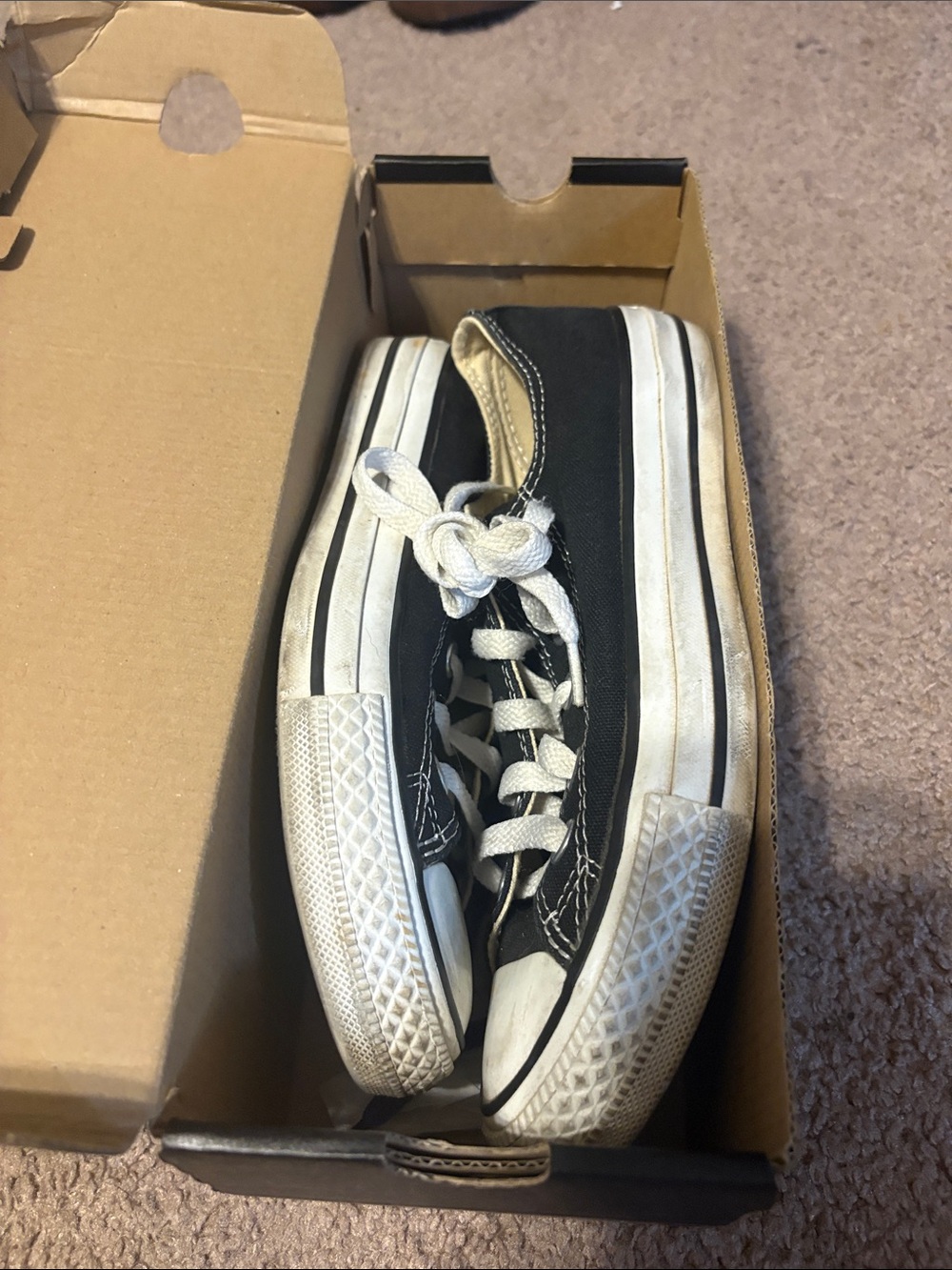 Converse Black and White Low-Top Canvas Sneakers